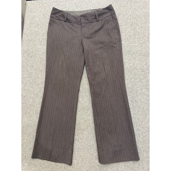 Mossimo Pants - Y2K Mossimo Stretch Women‎ 6 Grey Pinstripe Low Rise Flare Leg Dress Pants